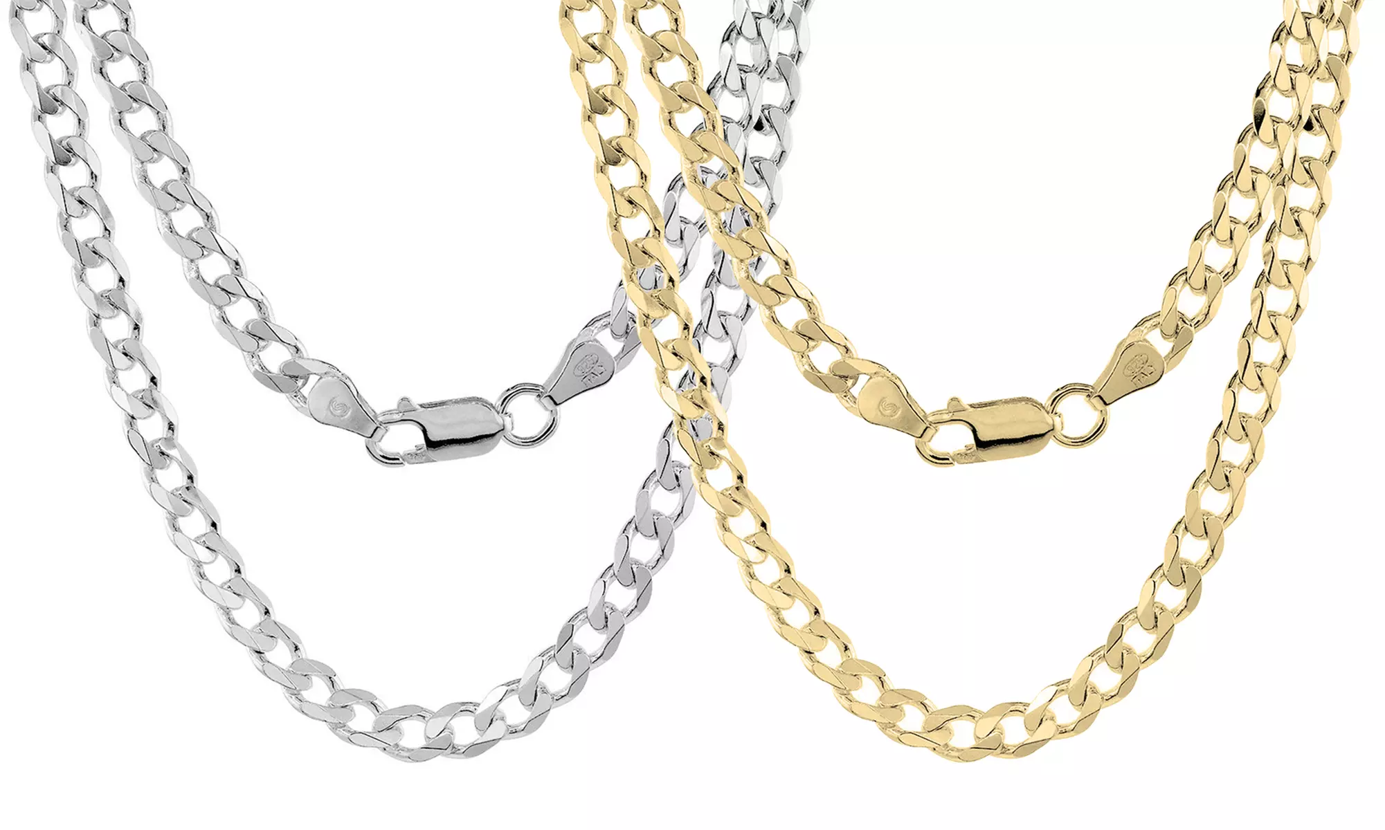 5mm Sterling Silver .925 Curb Link Men's Chain - Primary Image