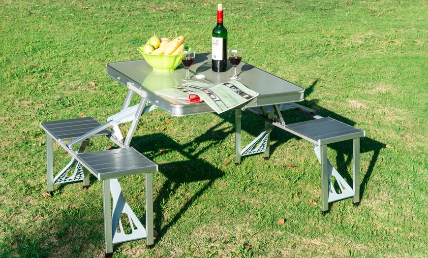 Image 1: Mesa de picnic plegable 