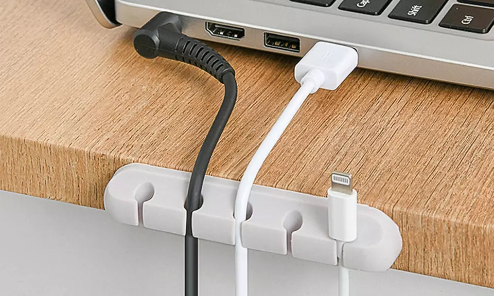 Three- or Five-Slot Desk Tidy Desktop Cable Organiser - Primary Image