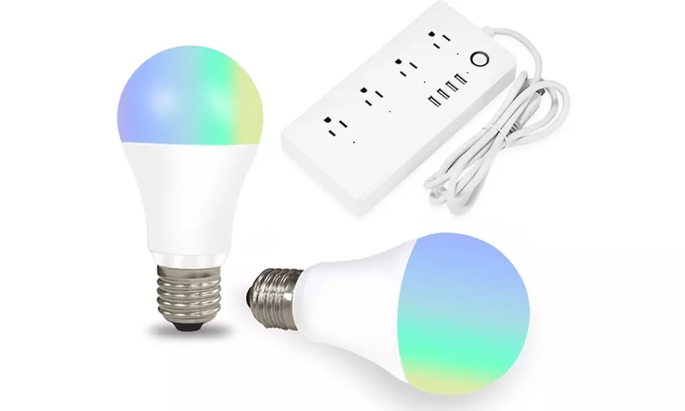Smart Wi-Fi Enabled Bulbs and Power Strip Kit (2-Piece) - Primary Image