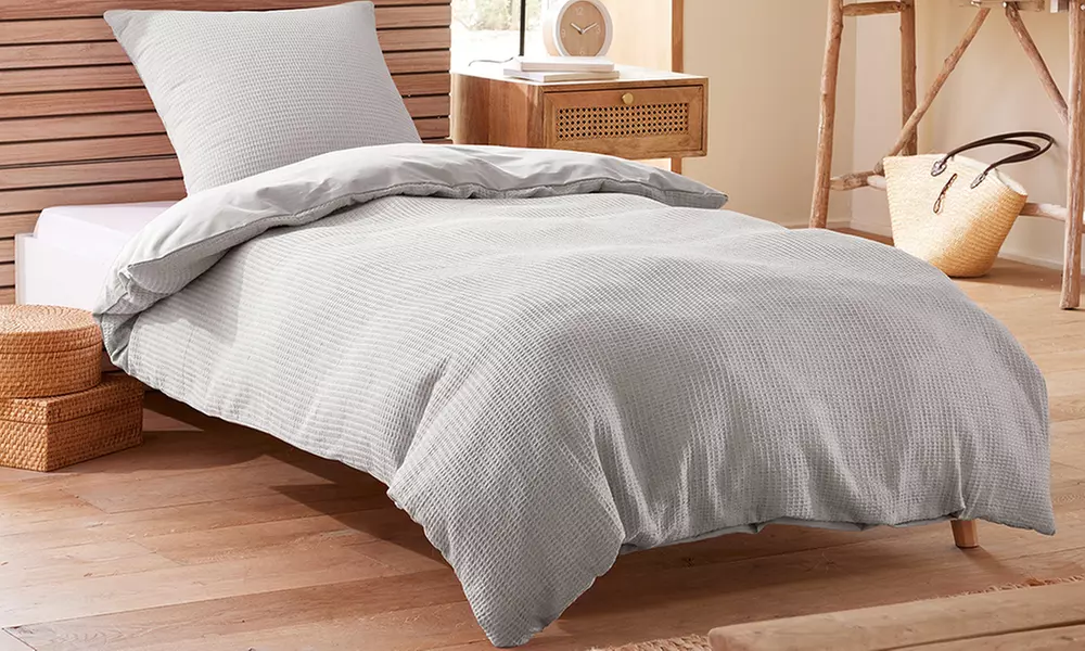 Honingraat katoenen dekbedovertrek set