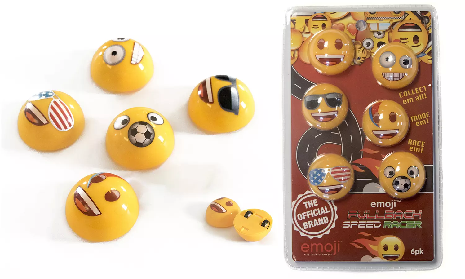 Emoji Pull-Back Speed Racers - Primary Image