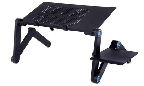 Mesa adaptable y plegable para ordenador portátil con soporte para ratón
