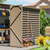 Image 1: Outsunny Galvanised Metal Garden Shed with Foundation Kit 5ft x 9ft 