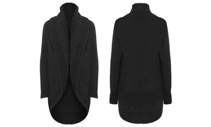 Image 5: Women's Cable Knit Cardigan