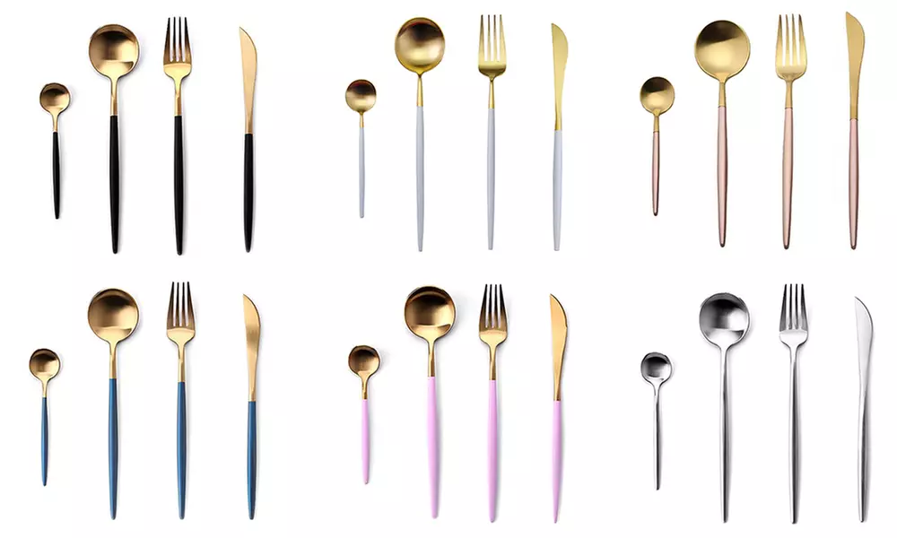 Ménagères 4,8 ou 16 pièces en acier inoxydable - Primary Image