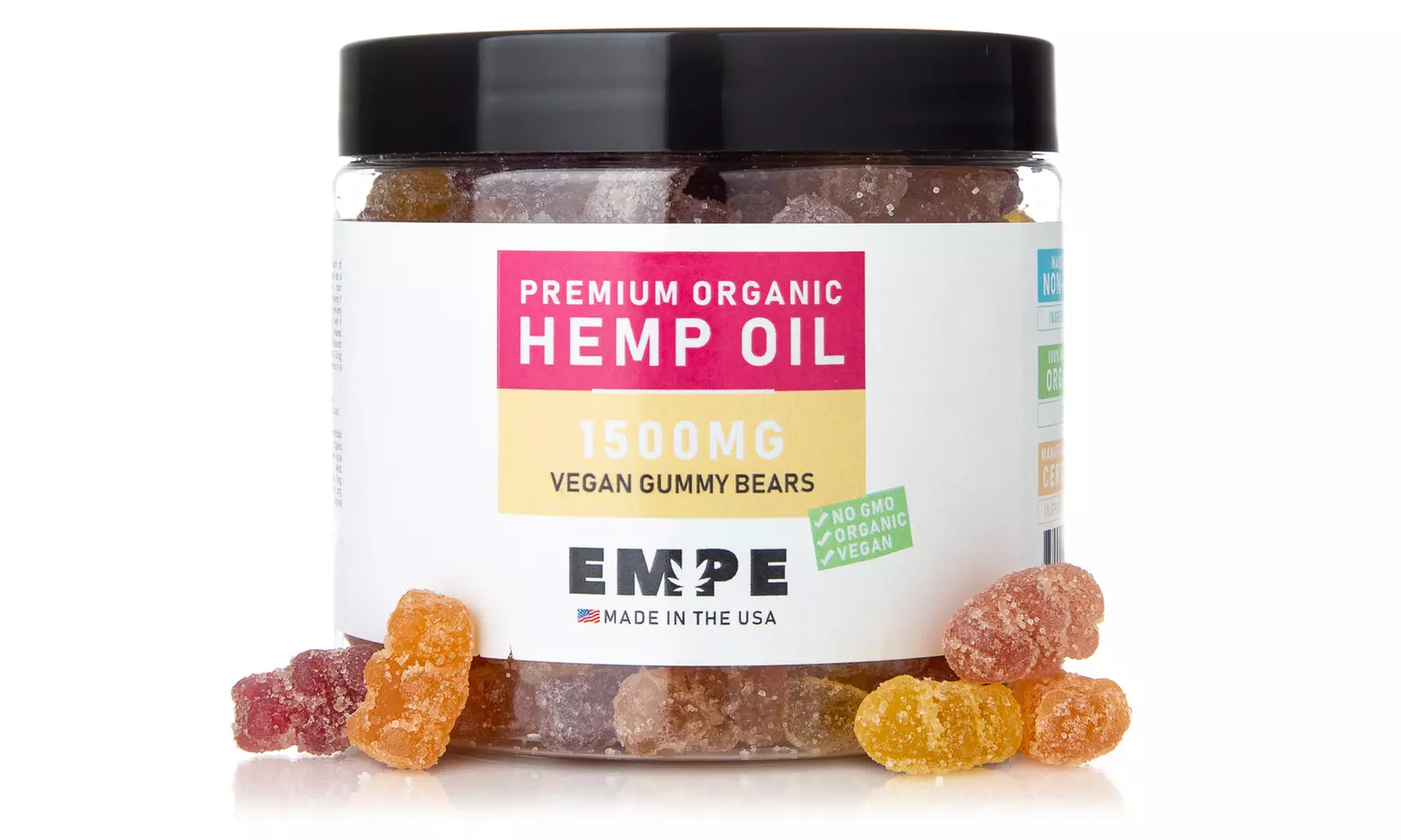 100% Vegan Gummy Bears Infused with Organic Hemp (750MG or 1500MG) - Second Medium