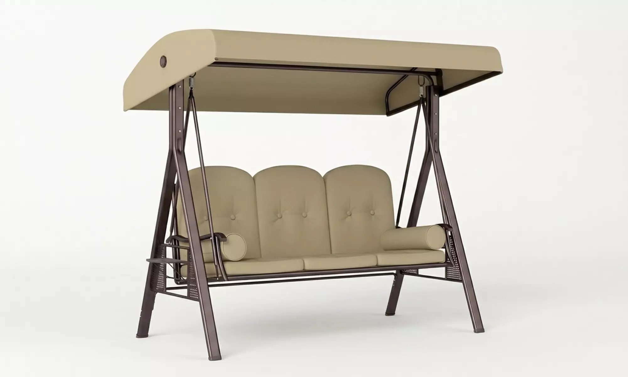 Outsunny 3-Seater Garden Swing Chair with Adjustable Canopy