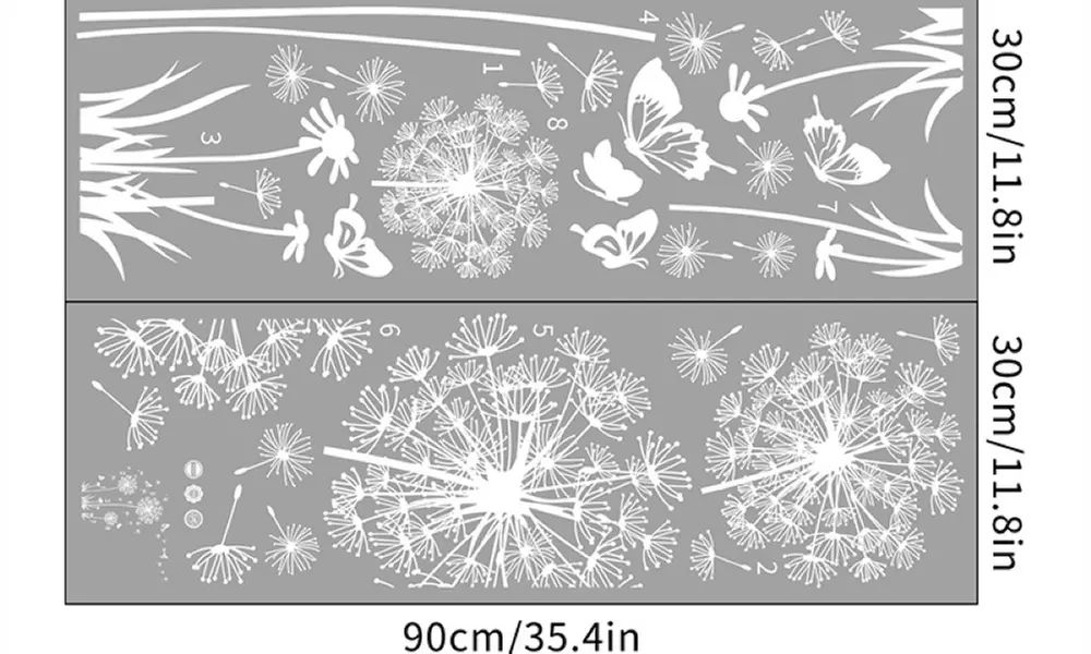 Wandaufkleber mit Pusteblumen-Motiv
