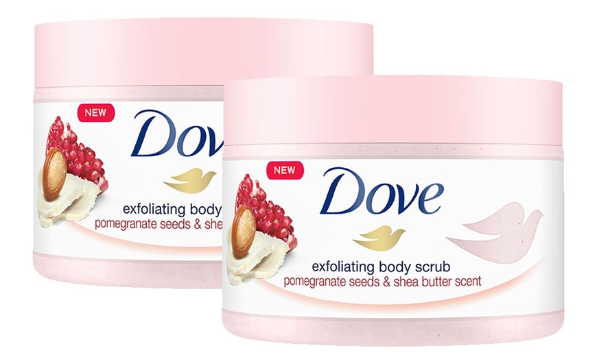 Image 12: One or Two 225ml Dove Body Scrubs