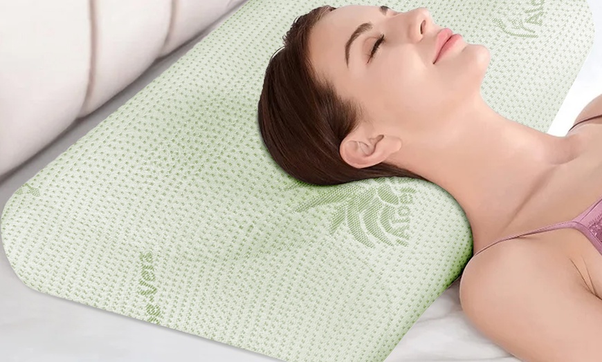 Image 2: Almohada cervical con espuma viscoelástica y funda de aloe vera