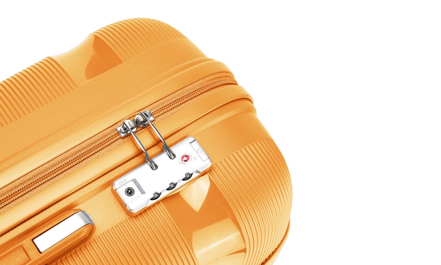 Image 16: Kono 24-Inch Colourful PP Hardshell Suitcase with TSA Lock