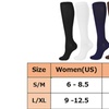 Image 3: 3-6 Pairs Knee-High Solid Compression Socks for Men & Women Graduated 15-20 mmHg