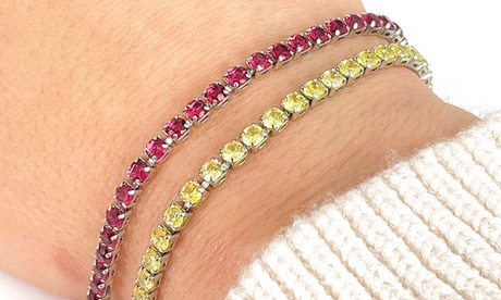 Pulsera Tenis con cristales de circón