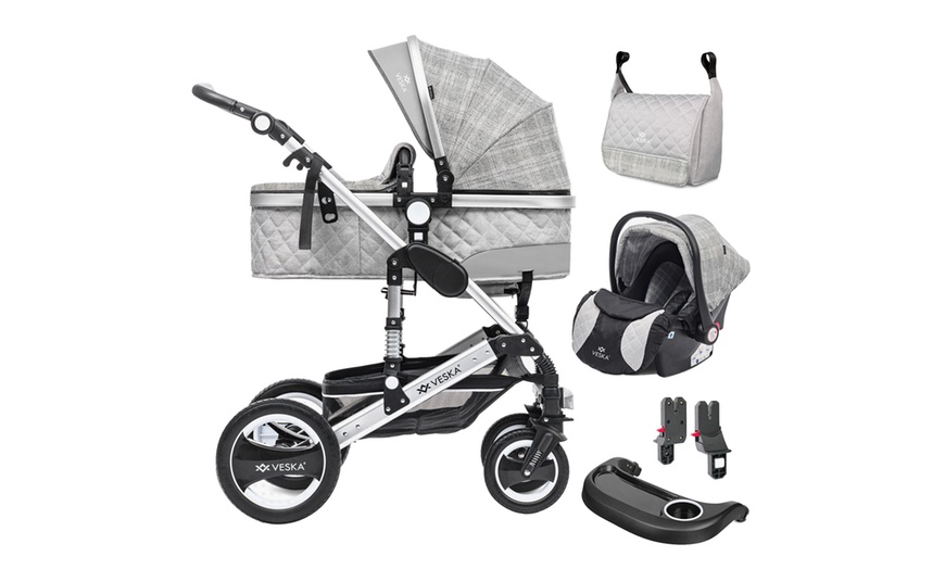 Image 8: Three in One Baby Stroller 