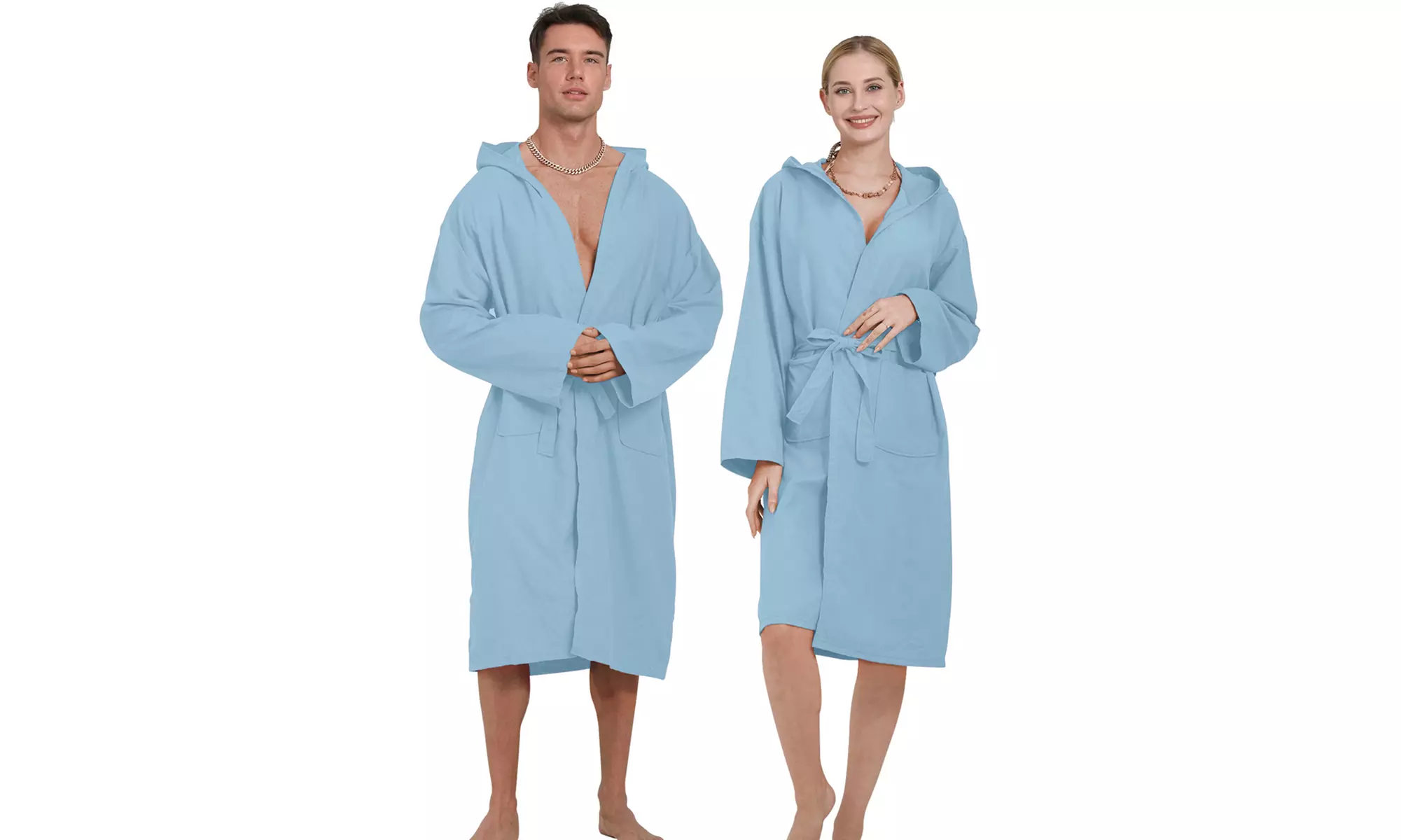 Accappatoio unisex in microfibra con cappuccio