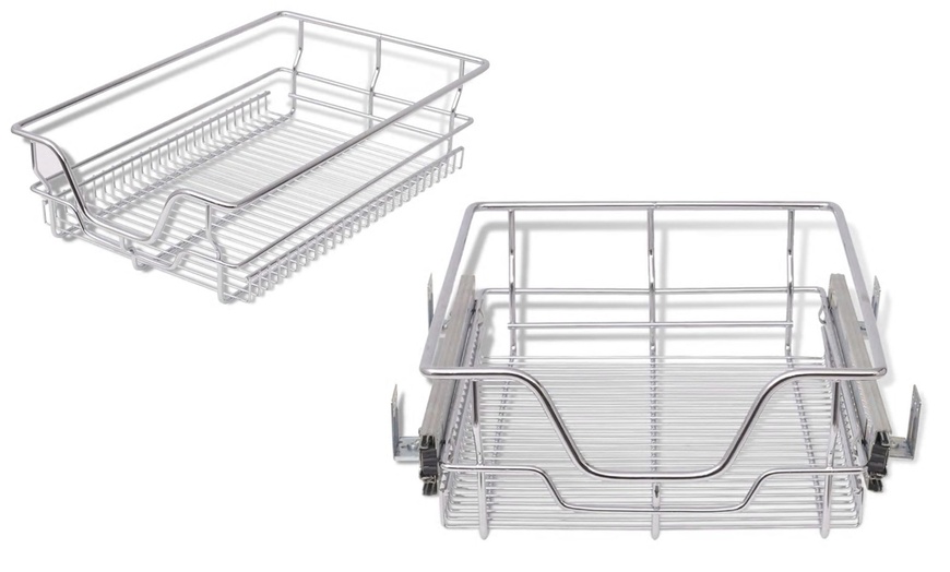 Image 6: Pull-Out Wire Baskets Two-Pack