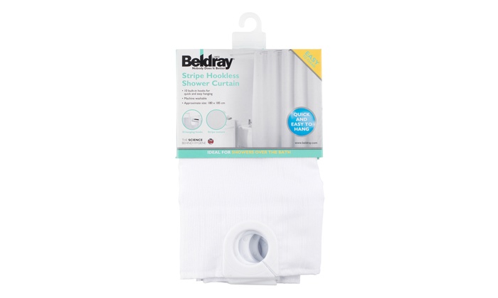 Up To 61 Off Beldray Hookless Shower Curtain Groupon