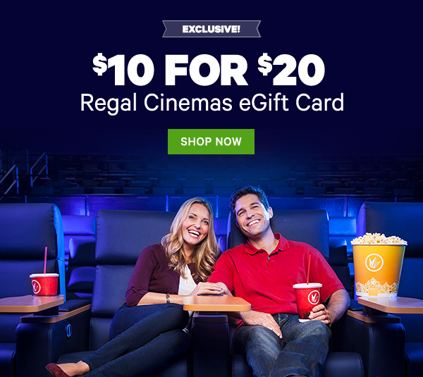 $10 for $20 Regal eGift Card