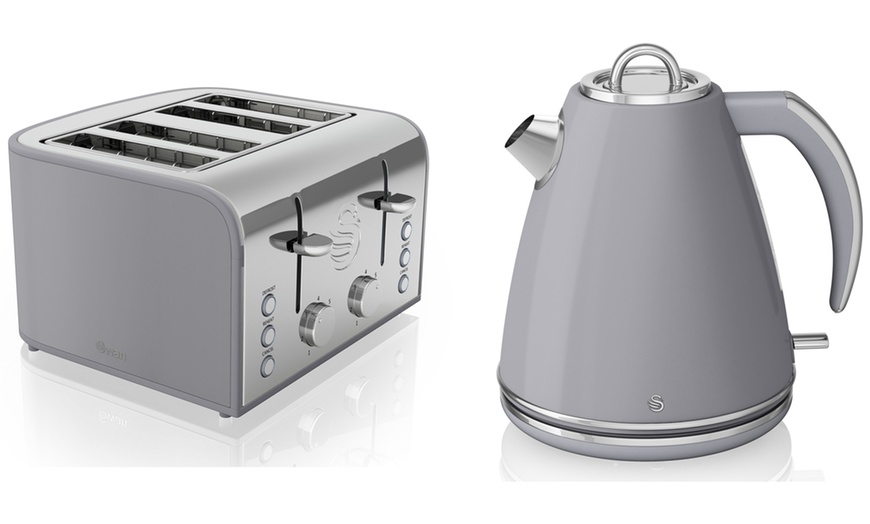 Image 2: Swan Kettle and Toaster Sets