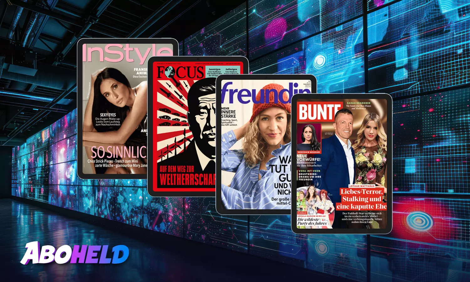 E-Paper: FOCUS, BUNTE, InStyle oder freundin im digitalen Jahresabo von Aboheld  (bis zu 95% sparen) - Primary Image