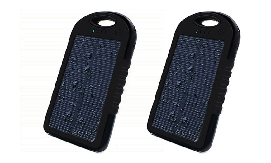 Image 8: One or Two 5000mAh Solar Power Banks