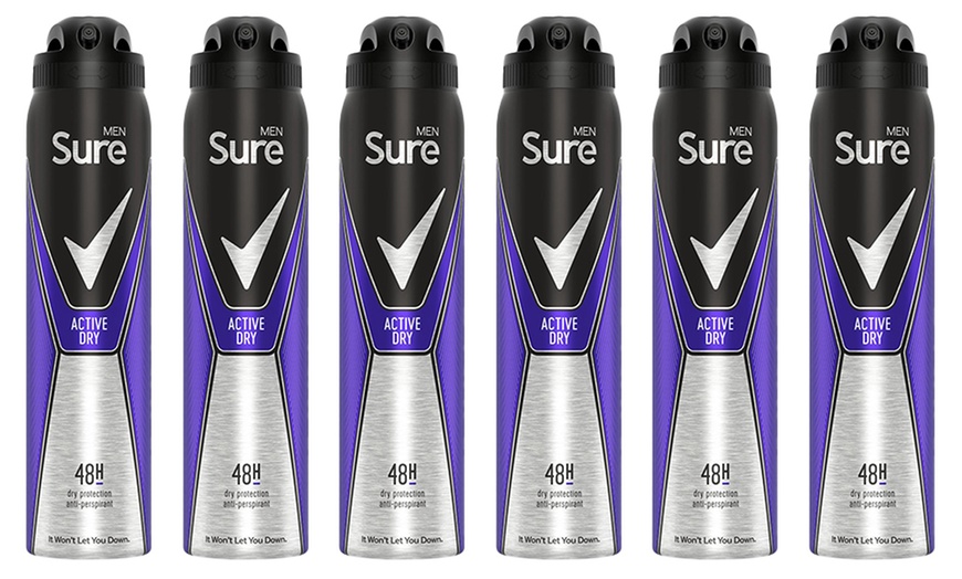 Image 3: Six-Pack of Sure for Men Antiperspirant Body Spray Deodorant