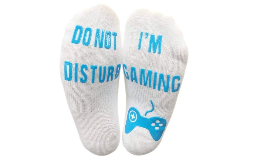 Image 2: Do Not Disturb I'm Gaming Socks