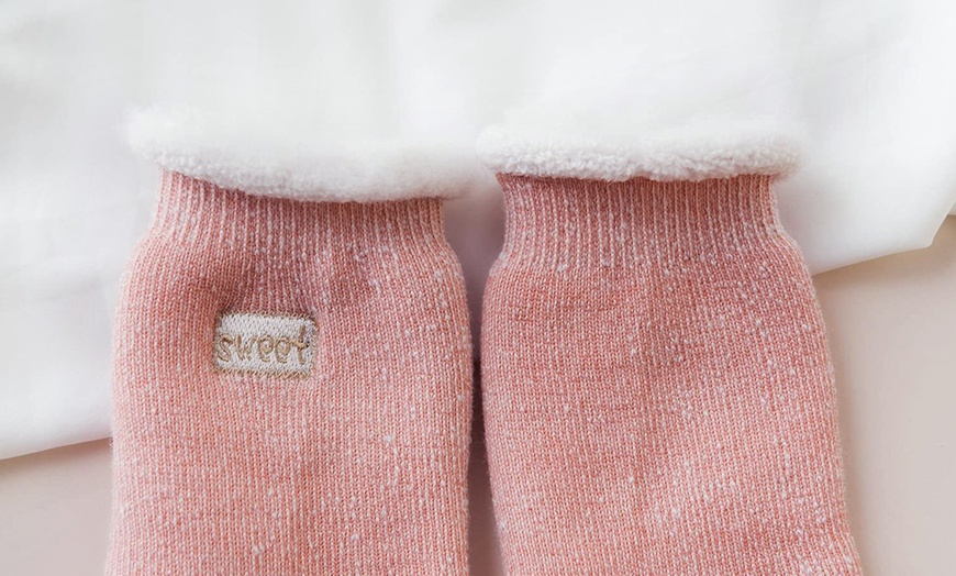 Image 11: 1 oder 2 Paare Kuschel-Socken mit Fleece-Innenfutter für Damen