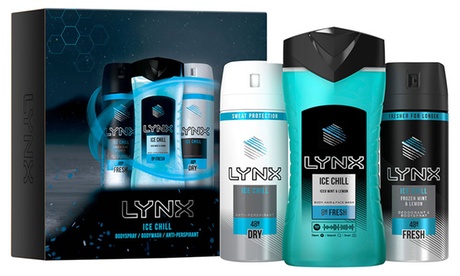 Fino a 4 kit con deodorante antitraspirante da 150 ml, bagnoschiuma da 250 ml e spray per il corpo da 150 ml Lynx