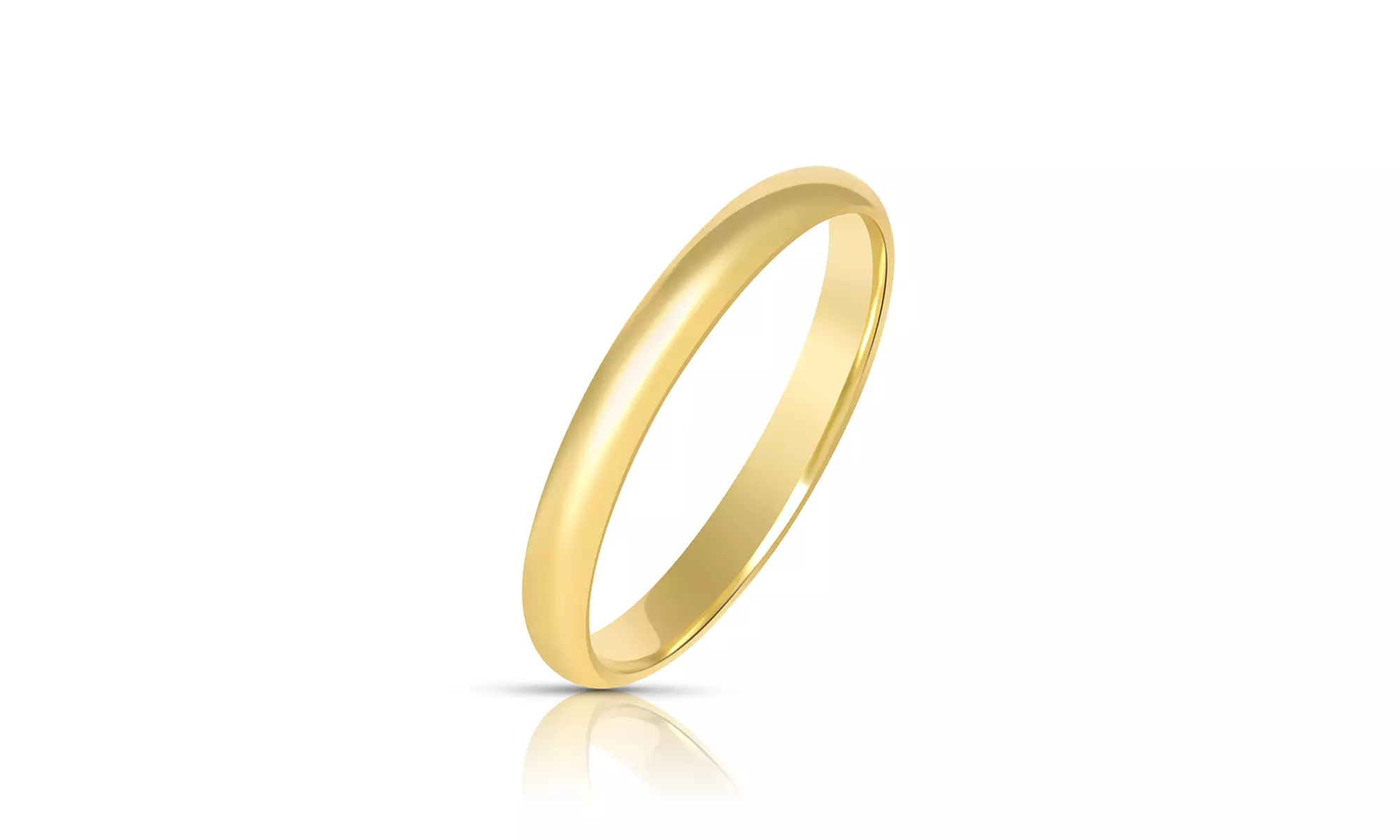 14K Gold Plated Wedding Band Collection in Solid Sterling Silver