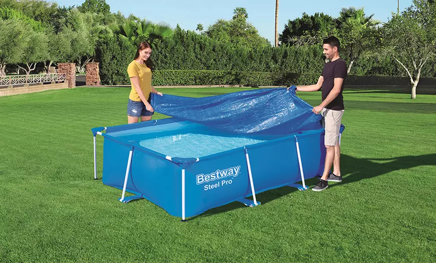 Image 1: Bestway zwembadafdekking
