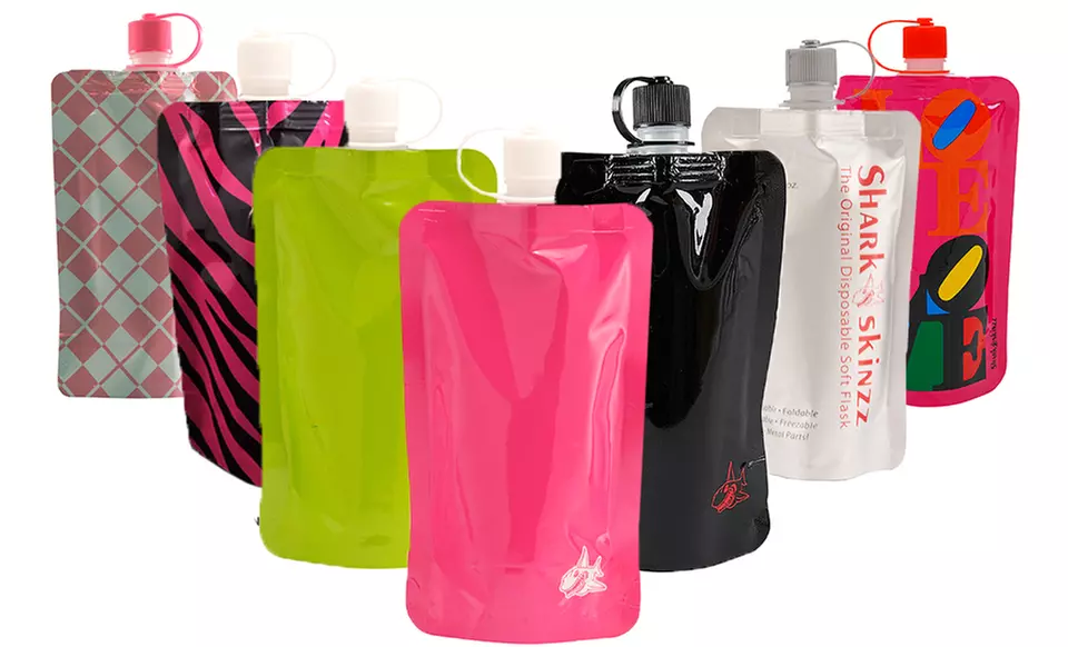 6-Pack of Disposable Flasks. Multiple Designs Available. - Primary Image