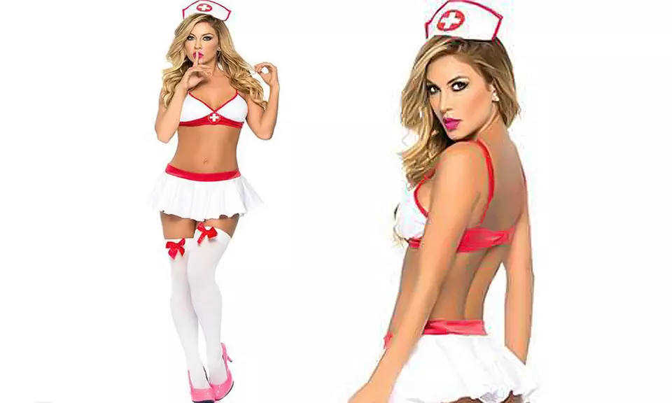Women's Sexy Nurse Babydoll Cosplay Lingerie Costume  - Primary Image