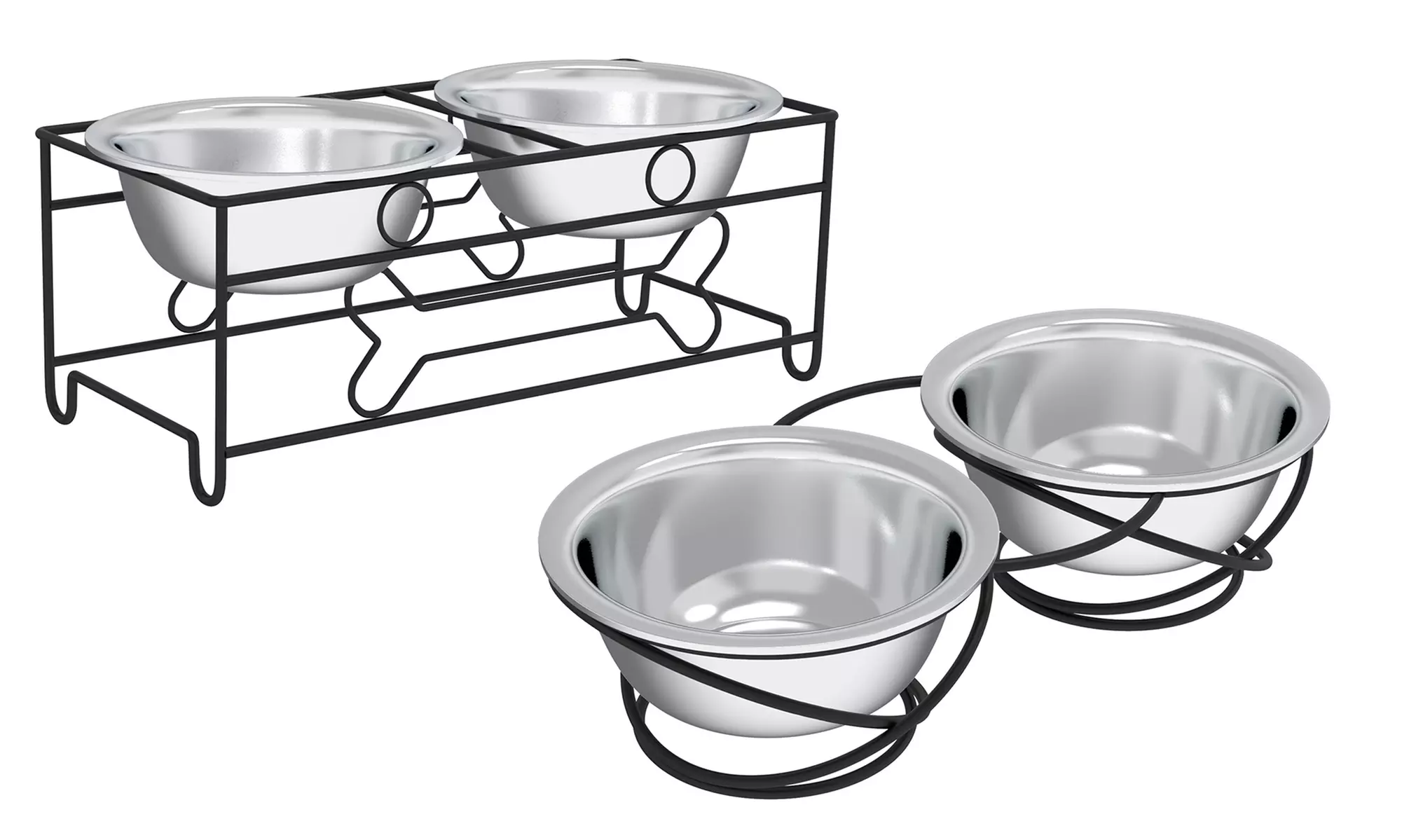 Petmaker Elevated Dog and Cat Feeding Bowls - Primary Image