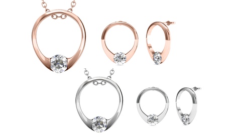 1 o 2 parure, ciascuna composta da 1 collana e 1 paio di orecchini realizzati con cristalli Swarovski®, in 2 colori