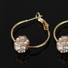 Image 6: Pendientes de aro con bola de zirconias