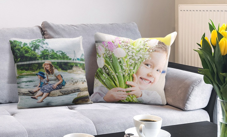 Image 1: Personalised Photo Cushion