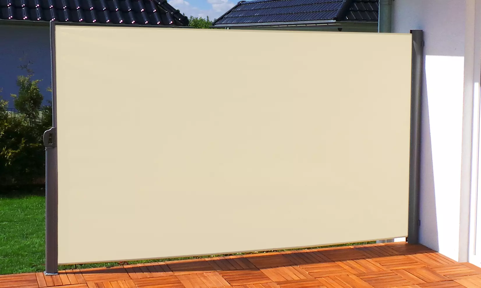 Swing&Harmonie Seitenmarkise, 300 x 180 oder 300 x 200 cm in Anthrazit oder Creme - Primary Image