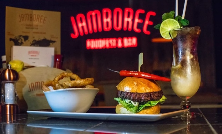 Image 1: Burger with Wine or Beer