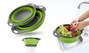 One or Two Foldable Kitchen Strainers