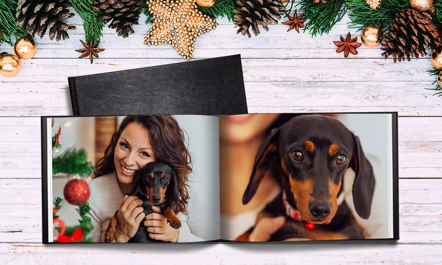 Livre photo en cuir personnalisable