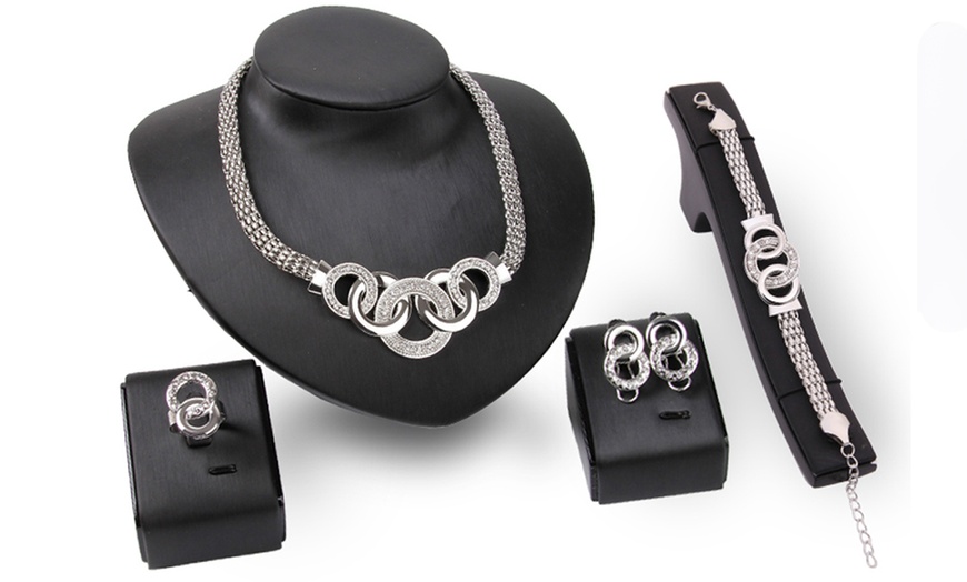 Image 4: Four-Piece Mandorla Crystal Set