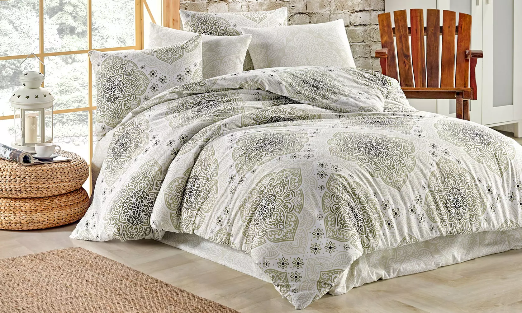 Ensemble housse de couette avec 2 taies d'oreiller