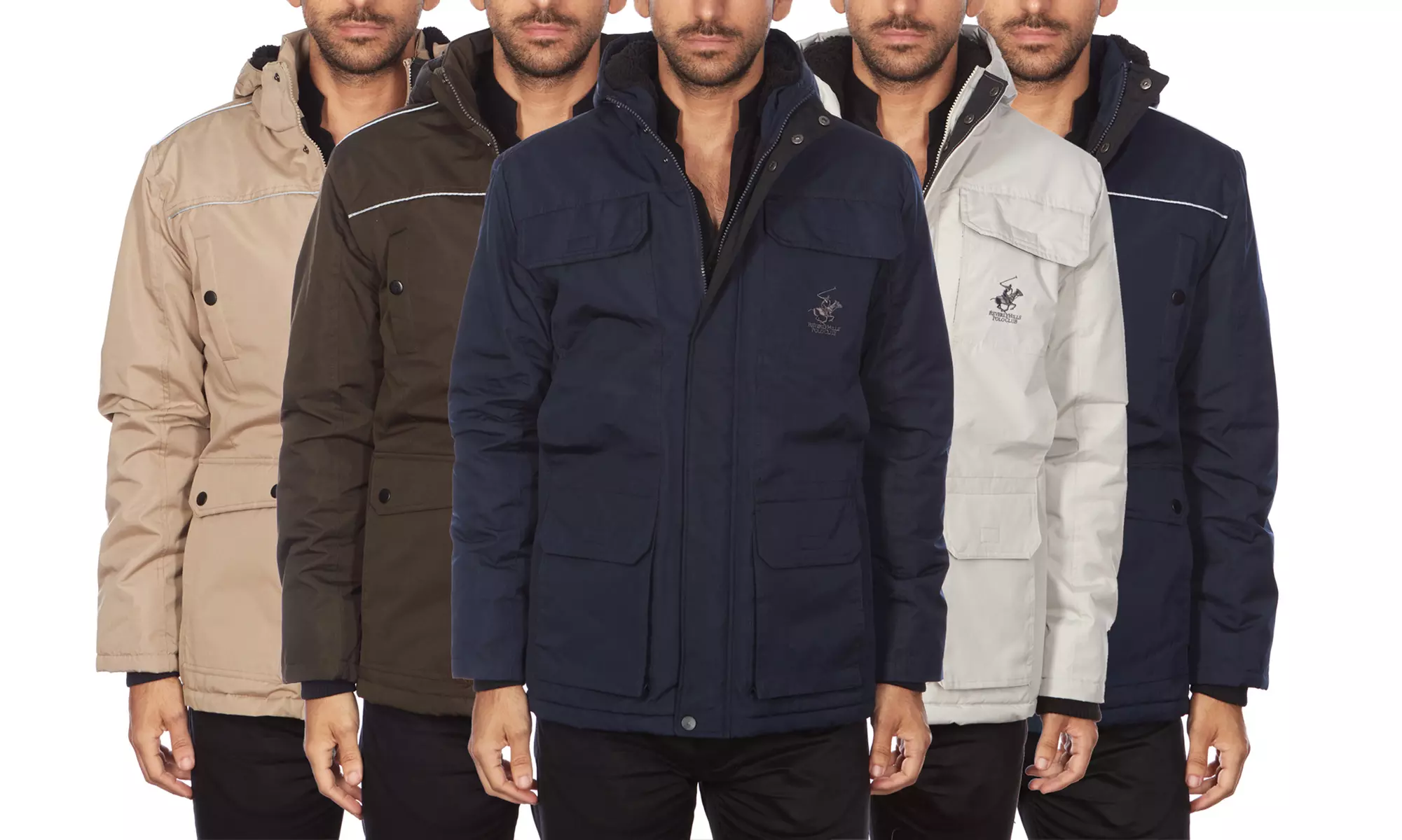 Beverly Hills Polo Club Men's Utility Pockets Hooded Jacket (M-2XL) - Primary Image