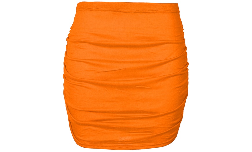 Image 9: Side Ruched Mini Skirt