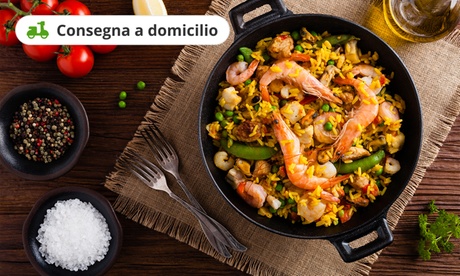 Paella e sangria per 2, 3 o 4 persone con Bristol Concept Bar. Consegna a domicilio