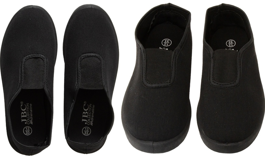 Image 4: Kid's Slip on School Shoes