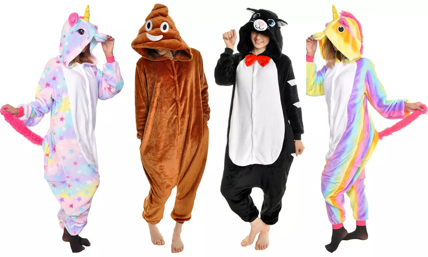 Plush Unicorn, Poop Emoji, Animal One-Piece for Men or Women - Primary Image