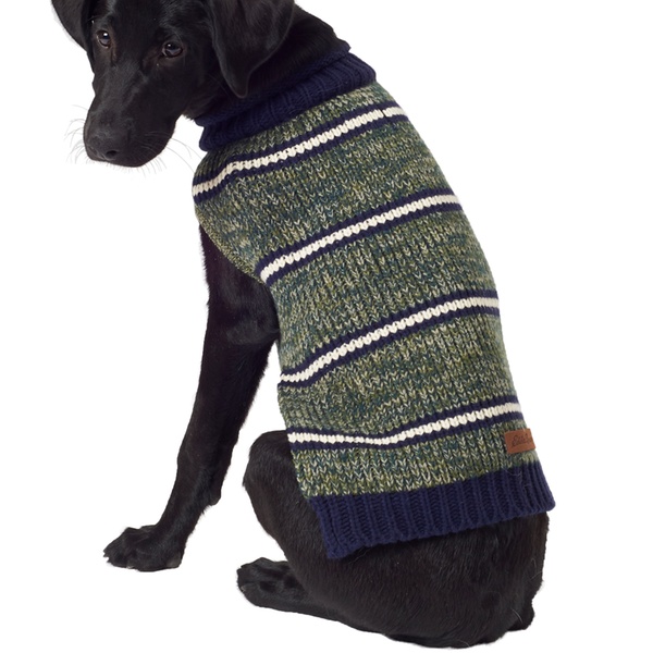 eddie bauer marled striped dog sweater